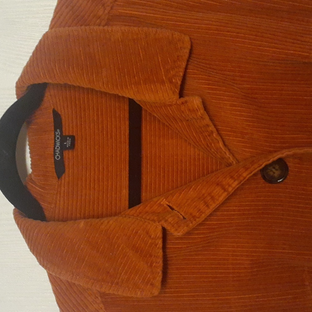 autumn rust colored corduroy jacket for fall.